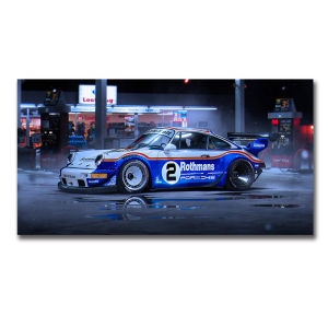 Frameless Manipulated Sport Race Cars Vehicle Fabric Posters Living Room Home Decor Wall Decorative Canvas Paintings Art Prints