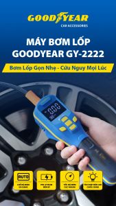 Máy Bơm Lốp Xe GOODYEAR GY-2222 Cầm Tay Nhỏ Gọn Không Dây Tích Điện - Nhập Khẩu Chính Hãng