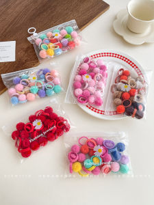 Adorable Small Plush Hair Ties for Kids Non-Damaging Hair Bands Girls Hair Accessories Cute Ball Hair Bands Fashionable Hair Accessories