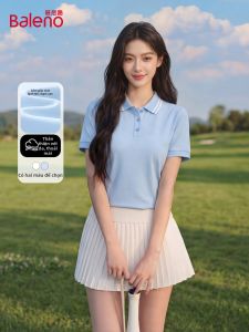 BALENO | Blue Polo Short Sleeve T-Shirt Summer New Small Stature Cool Sensation Sporty Top