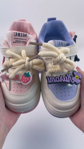 YZBZCJ Kids Girls Cute Cartoon casual Kuromi shoes Childrens fashionable anti slip soft sports shoes