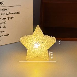 Bedside Night Light Star Design Atmosphere Lamp Sleep Aid Student Dormitory Bedroom Decorative Small Lamp Sleep Light