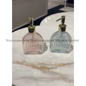 Dispenser Sabun Cair Kaca Gold Elegan Ukuran 270ml WMO IF5633