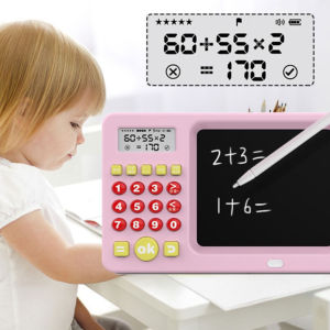 Digital Calculator with Display Basic Calculator Early Learning Educational Machine for Home School Students Kids