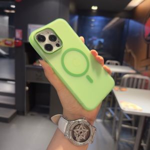 Applicable to Apple 15 Phone Case 14 Anti-Fall 13 New Arrival Pro Mobile Phone Case Max Frosted Iphone12 Anti-Fingerprint P without Pm Lens Magnetic Suction MagSafe Minimalist Purple Far Peak Blue IP Green