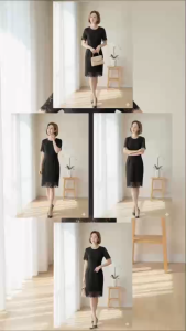 “เดรสลูกไม้แขน/ชาย ลายขนตา ทรงตรง สไตล์เรียบหรู มินิมอล สุภาพ เหมาะกับทุกโอกาส”