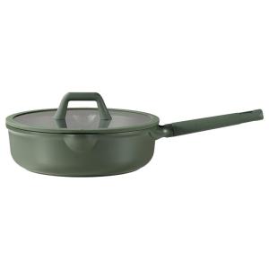 Non-Stick Titanium Cooking Pan Flat Bottom Deep Fry Pan Wok for Gas Stove And Induction Cooker Home Use Carote Kitchenware