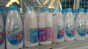 GRACE FABRIC SPRAY พกพา10ml. ราคาต่ำสุด 3กลิ่นขายดีฟ้า/ม่วง/ชมพู