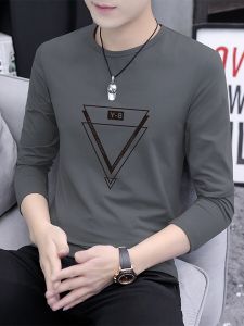 9131-9144 [10] Modal Autumn Clothes Autumn Simplicity Pure Cotton Long Sleeves T-Shirt Men Fashion Trendy Base Shirt