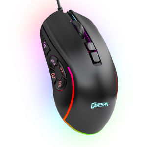 Wired Gaming Mouse with RGB Backlit 7200 DPI Adjustable Mouse with 10 Programmable Macro Buttons X9 Gaming Mouse