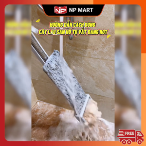 CÂY LAU NHÀ THÔNG MINH 360 ĐỘ CÂY LAU TỰ VẮT - TẶNG KÈM 1 BÔNG LAU