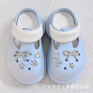 Crocs Jibbitz Charms Silver Series Shoe Buckle Detachable Crystal Diamond Shoe Decoration for Crocs