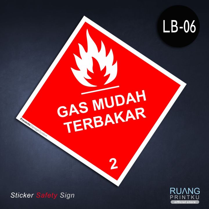 Stiker Label Limbah B3 Gas Mudah Terbakar Lazada Indonesia