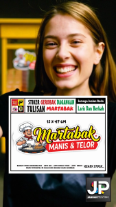 STIKER KACA GEROBAK TULISAN MARTABAK MANIS DAN ASIN FULL COLOUR - Lazada