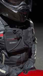 HOM IMMortal Chest Bag V2 Black for Men & Women - up to 9 Pockets with Rain Cover & Sticker