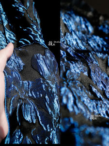 ผ้าทรงกลวงสองด้านมีกลิ่นหอมดอกไม้สะท้อนแสงผ้าสำหรับผู้ออกแบบเสื้อผ้า ผ้าสำหรับตกแต่งบ้าน ผ้าขนแกะ ผ้าฝ้าย ผ้าโพลีเอสเตอร์