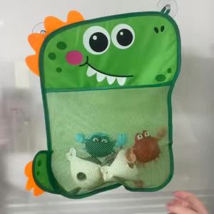 Baby Bathroom Mesh Bag Cartoon Animal Shapes Cloth Sand Toys Storage Net Bag Sucker Organizer for Children Bath Toys Kid Basket