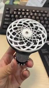 ABS Black And White Dynamic Stress Relief Toy Simple Fashionable 3D Printed Spiral Dynamic Hypnosis Psychedelic Gear
