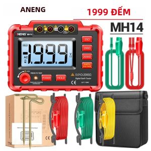 ANENG | Máy Đo Điện Trở Kỹ Thuật Số ANENG MH14 Máy Đo Điện Trở Ohm Megohm Máy Kiểm Tra Đất Nối Đất Với Phạm Vi 001ohm-2000ohm Đỏ/Xanh