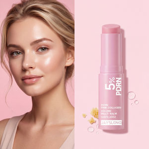 简素净 | PDRN Pink Collagen Volume Multi Balm Stick For Face Lip Eyes Neck Moisturizing Makeup Base Nourish Create Healthy-Looking Skin