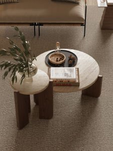 Retro Style Solid Wood Coffee Table round Minimalist Living Room Home Use Popular Internet Small Tea Table Cave Stone