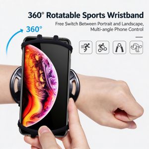 360° adjustable angleSports wristband/armbandUniversal Running Phone Holder for 4-6.5 inch iPhone & Android Gym Workout Cycling,armband for phone, phone wrist strap
