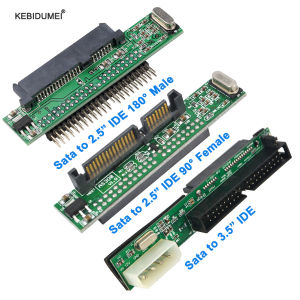 Kebidumei | Sata to IDE Adapter 2.5 Sata Female to 3.5 IDE Male Converter 40 PIN Port 1.5Gbs 2.5 to 3.5 IDE Support ATA 133 100 HDD CD DVD