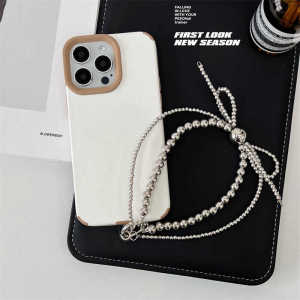 สร้อยข้อมือโทรศัพท์ Clove Butterfly Bow Silver Plated เครื่องประดับโทรศัพท์มือถือแบบสั้น สร้อยข้อมือแบบสั้น ดีไซน์หรูหรา พร้อมจี้กุญแจ