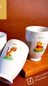 [Japan Limited 100%New] Combo 03 Cốc Ly Gấu Pooh Siêu Cute