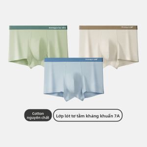 THREEGUN | Quần lót nam Three Gun Pure Cotton 10A kháng khuẩn cỡ lớn thoải mái thoáng khí quần lót nam trung học phổ thông