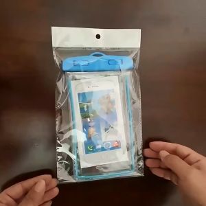 7 นิ้ว สมาร์ทโฟนเคสกันน้ำ Ip68 ส่องสว่างกระเป๋าใส่โทรศัพท์กันน้ำดริฟท์ดำน้ำกีฬากระเป๋าว่ายน้ำพร้อมเชือกเส้นเล็กสำหรับ iPhone Samsung Google