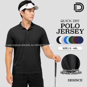 DESINCE Quick Dry Men Polo Shirt Tees Collar T-shirt Fast Drying Baju Polo Kolar Cepat Kering MT 054