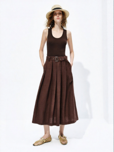 MO&Co. | V-Neck Faux Two-Piece Dress