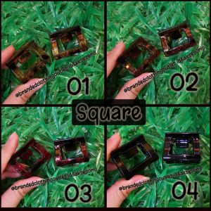 JEPIT RAMBUT KOREA TRANSPARAN MODEL KOTAK OVAL BOLONG / JEDAI SALON IMPORT / MATTE GLOSSY LEOPARD / HAIR CLOW CLIP / HCC2118