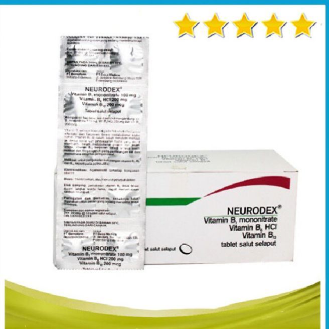 NEURODEX TABLET B1 B6 B12 Vitamin Untuk Membantu Mengatasi Kaku, Keram