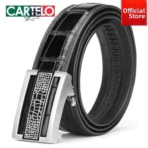 CARTELO | Men Leather Belt Stainless Steel Automatic Buckle