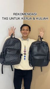 Max-Mor M010 Tas Ransel Kulit Pria Tas Backpack Pria Tas Kulit Pria Tycoon Monogram