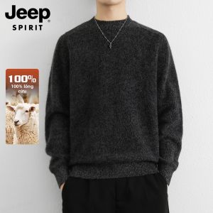 JEEP SPIRIT | Áo Len Nam Sợi Cừu Tinh Khiết Ấm Áp Mùa Thu Đông