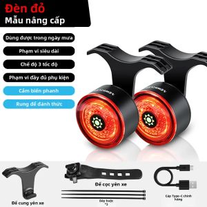 NEWBOLER | NEWBOLER Thông Minh Phanh Đuôi Đèn USB Sạc Xe Đạp Chống Nước Phía Sau Đèn MTB Đường Đi Xe Đạp Yên Xe Seatpost Cảm Biến Thông Minh