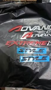 ADVANCED VERSION ADVANCE AV EXTREME STYLE PERODUA REAR EMBLEM