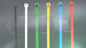 BANDEX เคเบิ้ลไทร์ Cable Tie Nylon หนังสือเส้น สีขาว สีดำ ขนาด 10-15 นิ้ว (100เส้น/ห่อ)