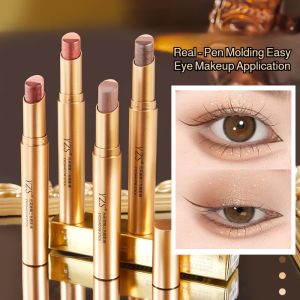 Gold Diamond 3 Color Eyeshadow Stick Triple Shade Creamy Formula Waterproof Long Lasting Pearl Glitter Easy Blend For Day Night Makeup
