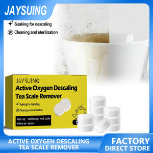 Jaysuing Tea Scale Removal Cleaner Water Kettle Descaling Tablets Active Oxygen Factor Boiling In Water Water Cup Effervescent Tablets  Active oxygen descaling scale remover Food Grade Strong Scale Remover Electric Kettle Tea Stain Cleaner