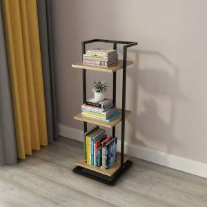 Modern Minimalist Bookshelf Narrow Floor Living Room Flat Partition Shelf Iron Shelf Bedroom Creative Small Bookcase