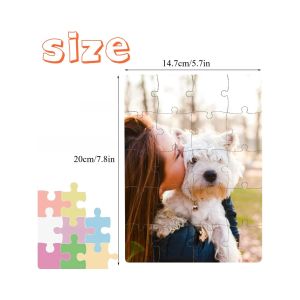 6pcs Blank Sublimation Puzzles – A5 Size Heat Transfer DIY Jigsaw Blanks for Custom Photo Printing