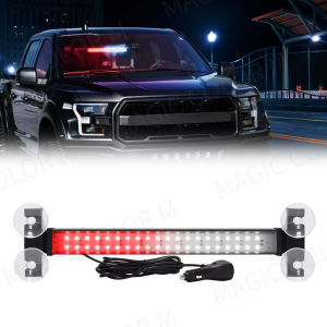 40 LED Strobe Light Front Flash Warning Lamp Auto Windshield Bar Traffic Advisor Flashlight Yellow White Car Accessories 12V-24V