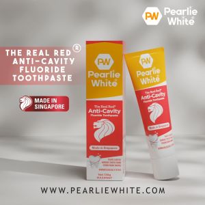 [Bundle of 2] Pearlie White The Real Red Anti-Cavity Toothpaste 138gm - Fights Cavities Removes Stains Strengthens Enamel No SLS or Parabens