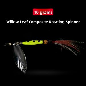 HISTAR | Lure Fishing Bait Composite Fish Shape with Feathers and Rotating Spoon
