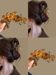 กิ๊บติดผมรูปใบไม้สุดสง่างามสไตล์ฝรั่งเศสสำหรับผู้หญิง กิ๊บติดผมรูปฉลามสุดหรูหราสำหรับฤดูใบไม้ร่วงและฤดูหนาว กิ๊บติดผมแบบหน้าม้าสำหรับผู้หญิง