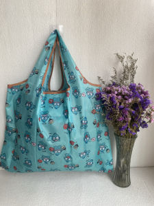 กระเป๋าผ้าใบยูนิคอร์ปอลีนขนาดใหญ่พับได้ กระเป๋าใส่ของสำหรับเดินทางแบบสะพายไหล่ข้างเดียว กระเป๋าใส่ของใช้ในครัวเรือน